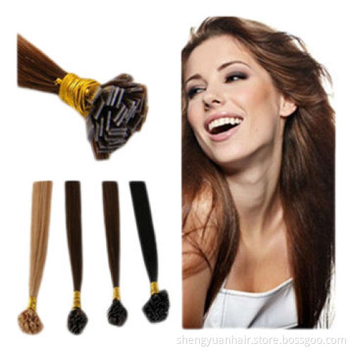 Peruvian Remy human hair pre-bonded keratin hair extension
